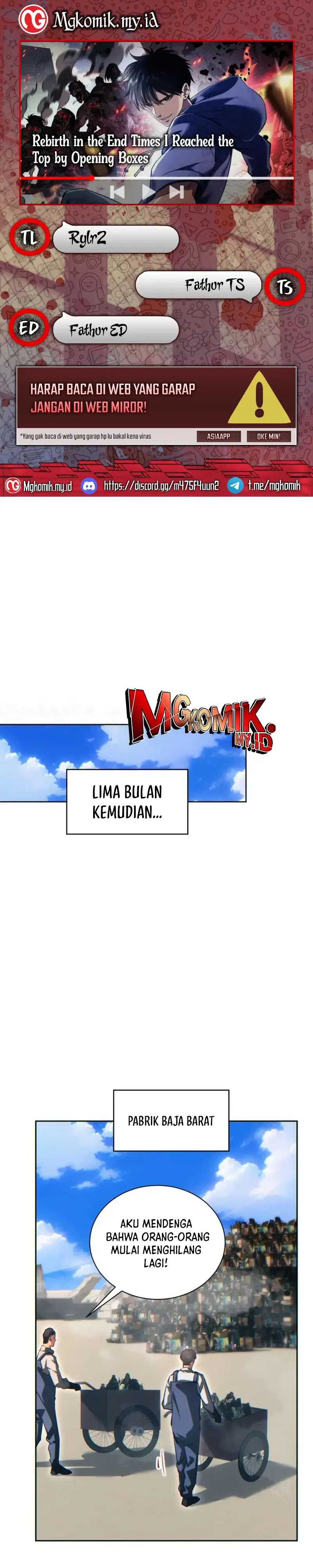 Baca Komik Rebirth in the Apocalypse: I Reach the Top by Opening Boxes Chapter 36 halaman 1