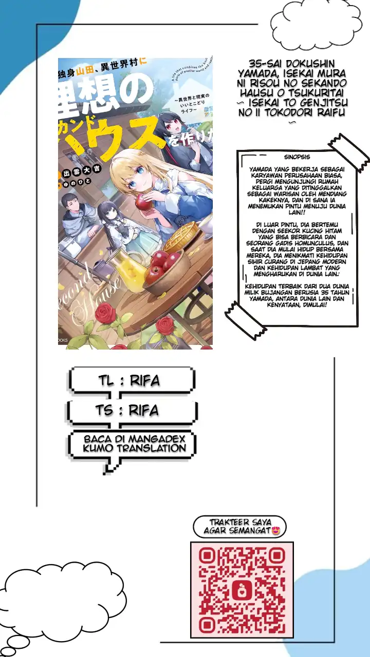 Baca 35-sai dokushin Yamada, isekai mura ni risou no sekando hausu o tsukuritai ~isekai to genjitsu no ii tokodori raifu~ - Chapter 05 halaman 1