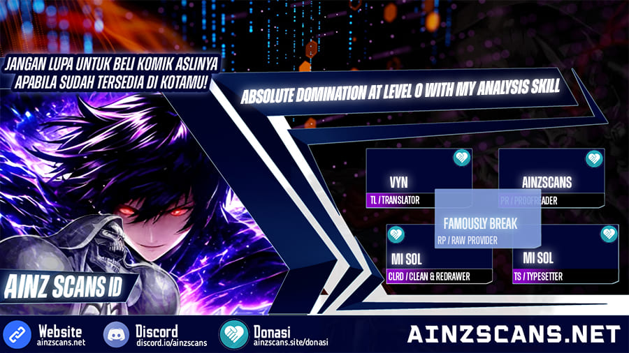 Baca Absolute Domination at Level 0 with My Analysis Skill - Chapter 8 halaman 1