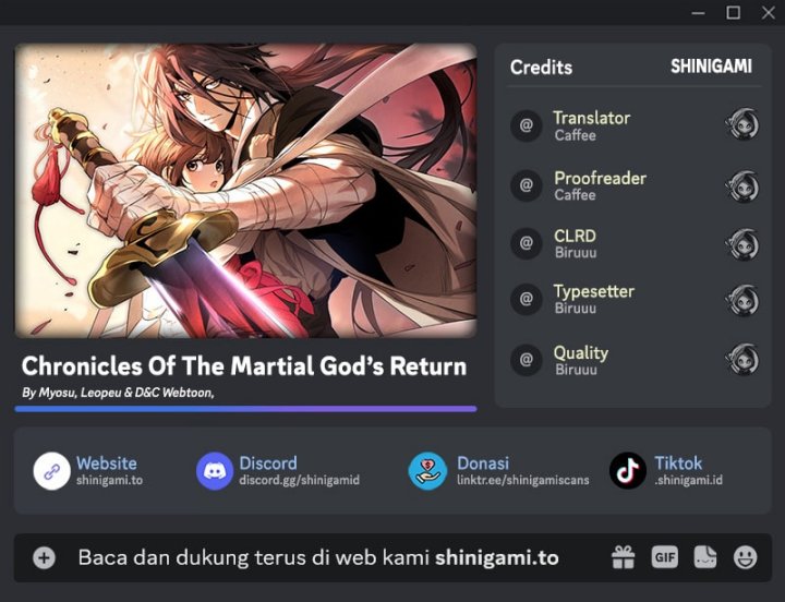 Baca Chronicles Of The Martial God’s Return - Chapter 134 halaman 1