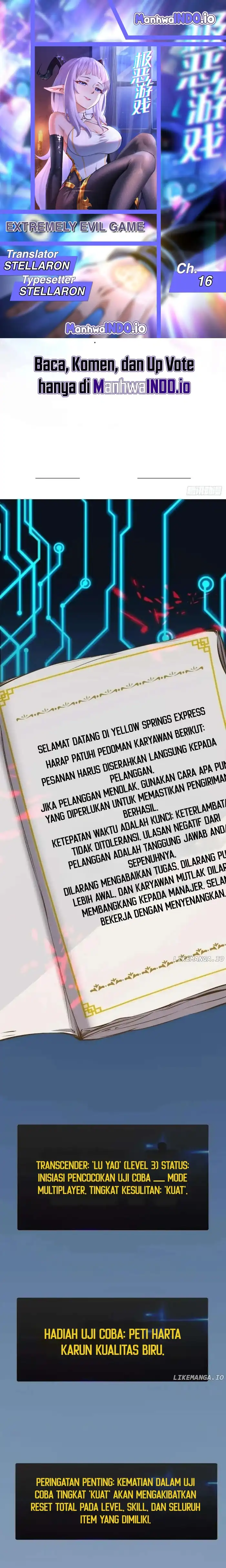Baca Extremely Evil Game - Chapter 16 halaman 1