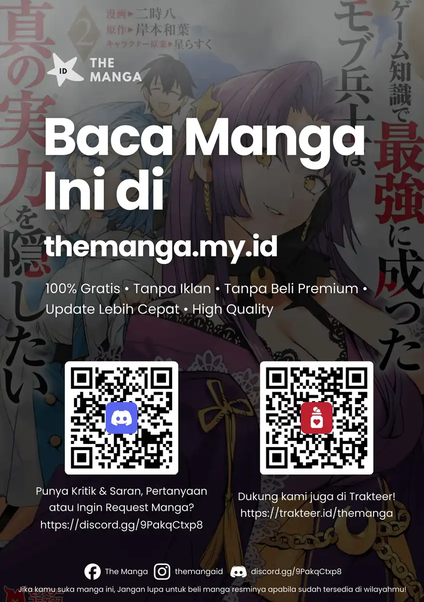 Baca Game Chishiki de Saikyou ni Natta Mob Heishi wa, Shin no Jitsuryoku wo Kakushitai - Chapter 11.3 halaman 13