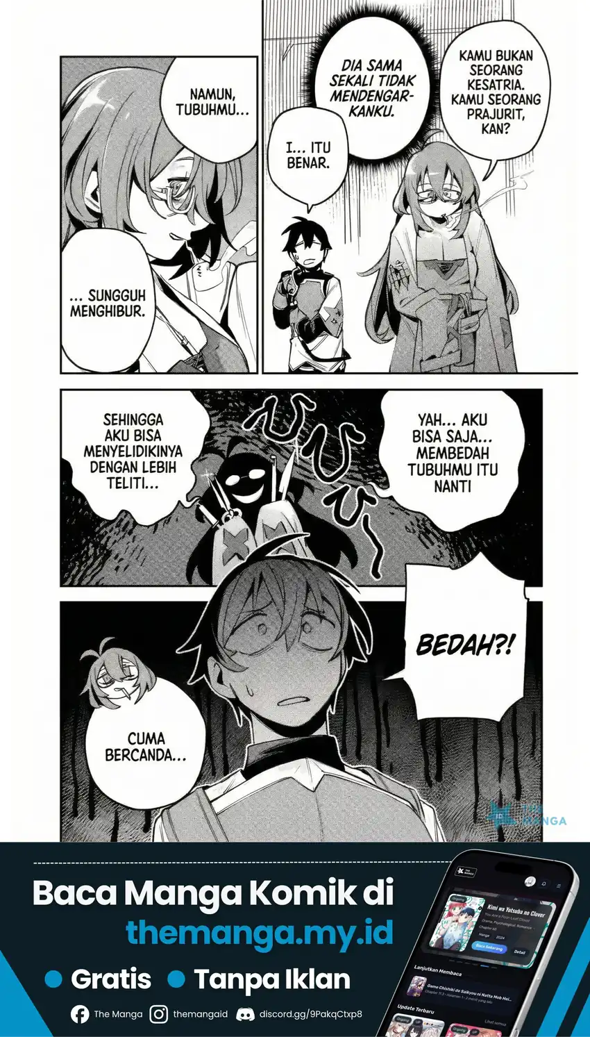 Baca Game Chishiki de Saikyou ni Natta Mob Heishi wa, Shin no Jitsuryoku wo Kakushitai - Chapter 11.3 halaman 2