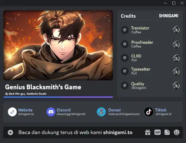 Baca Genius Blacksmith's Game - Chapter 40 halaman 1