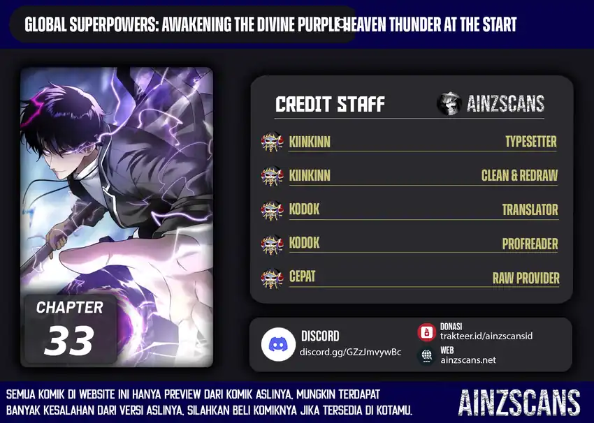 Baca Global Superpowers: Awakening the Zixiao Divine Thunder at the beginning - Chapter 33 halaman 1