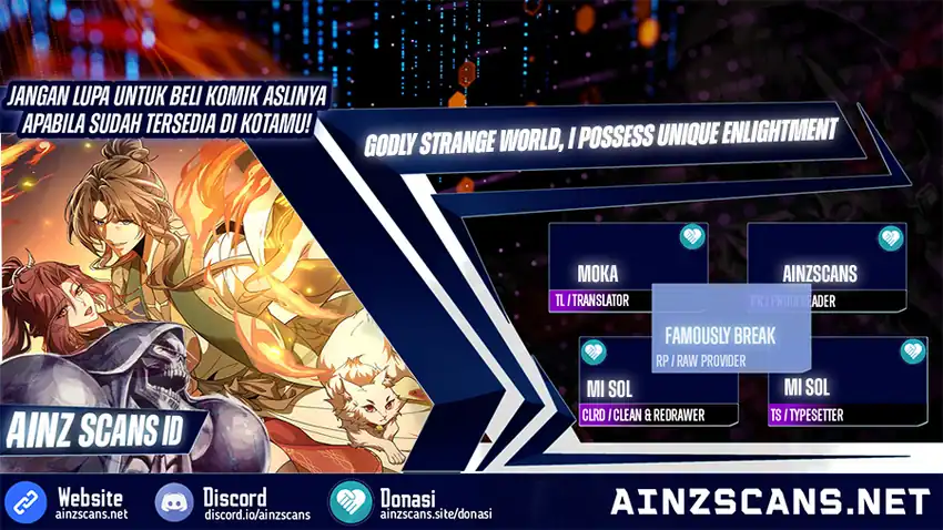 Komik Godly Strange World, I Possess Unique Enlightment Chapter 01 Bahasa Indonesia page 2