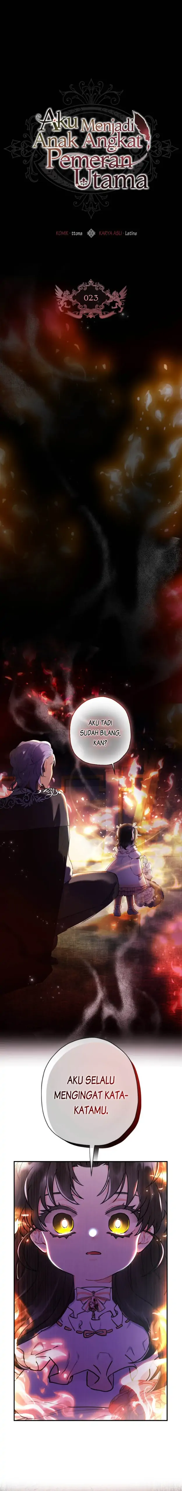 Baca I Became the Male Lead's Adopted Daughter - Chapter 23 halaman 1