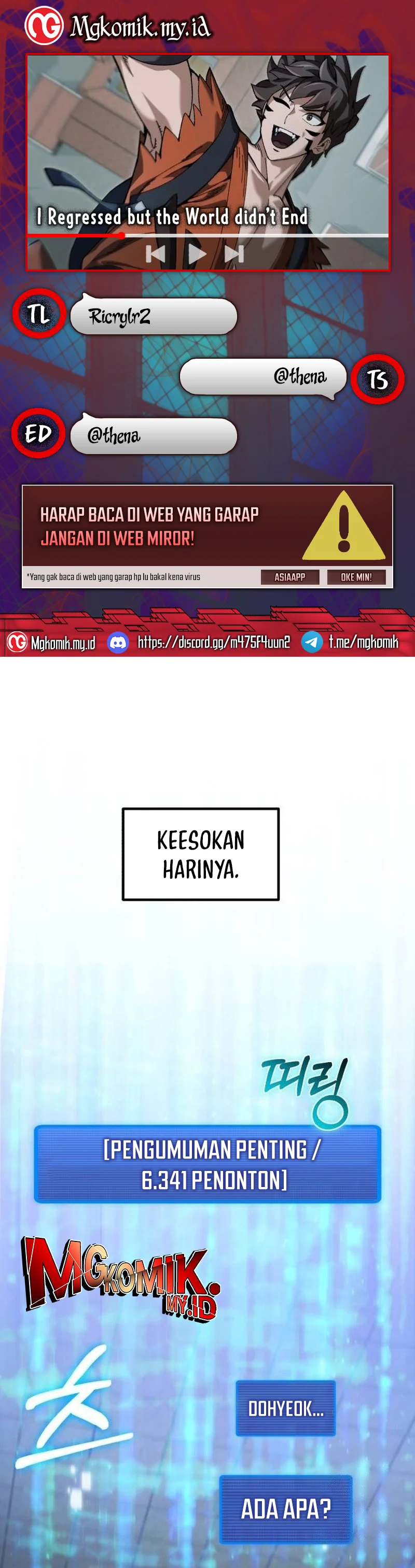 Baca I Regressed, but the World didn't End - Chapter 44 halaman 1