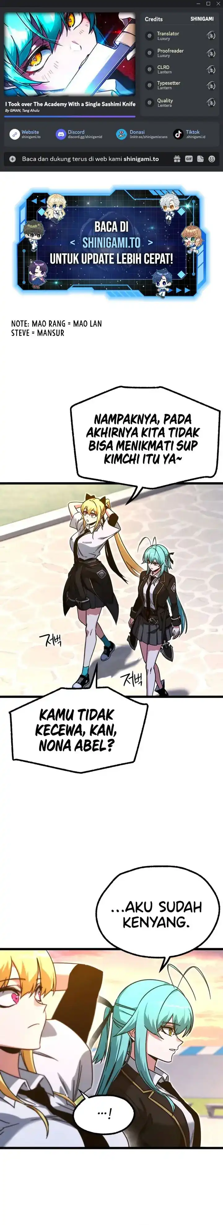 Baca I Took over The Academy With a Single Sashimi Knife - Chapter 59 halaman 1