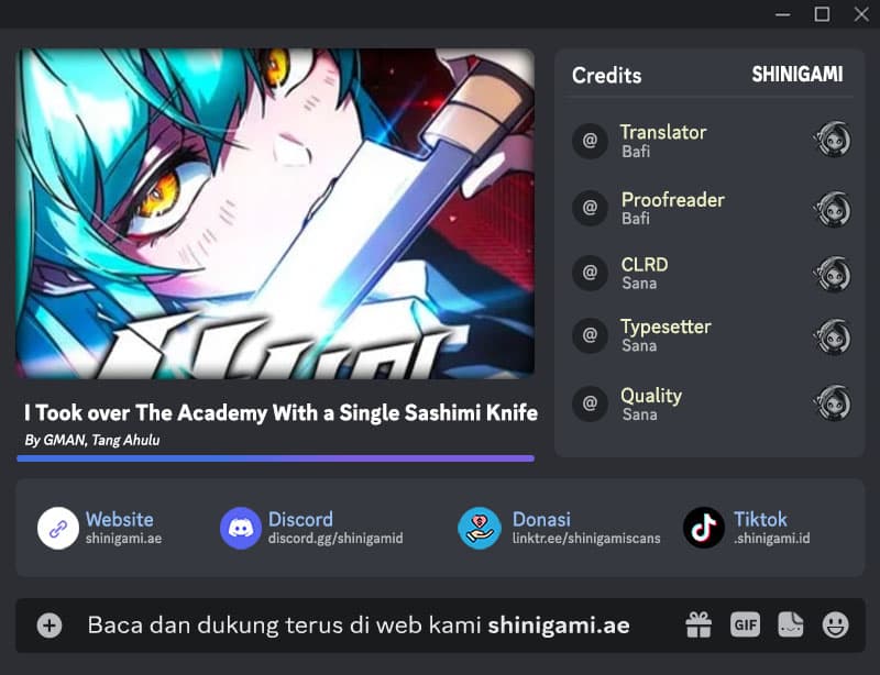 Baca I Took over The Academy With a Single Sashimi Knife - Chapter 9 halaman 1