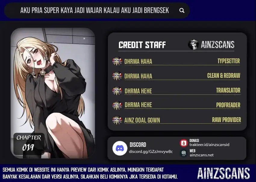 Baca I'm a Super Rich Guy, So It's Reasonable For Me to Be a Scumbag - Chapter 19 halaman 1