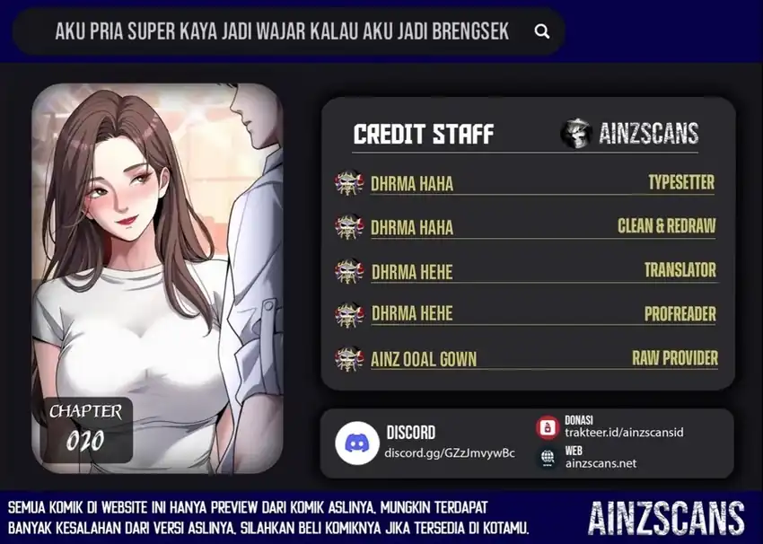 Baca I'm a Super Rich Guy, So It's Reasonable For Me to Be a Scumbag - Chapter 20 halaman 1