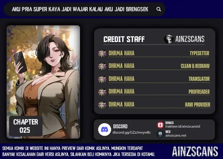 Baca I'm a Super Rich Guy, So It's Reasonable For Me to Be a Scumbag - Chapter 25 halaman 1