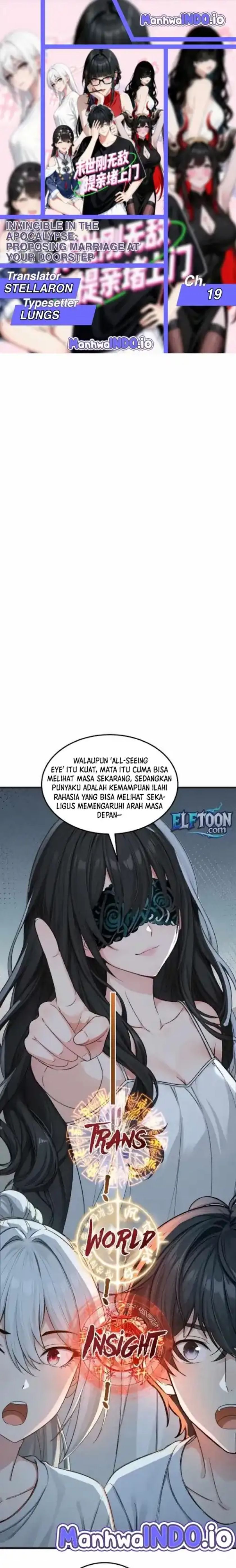 Baca Invincible in the Apocalypse: Proposing Marriage at Your Doorstep - Chapter 19 halaman 1