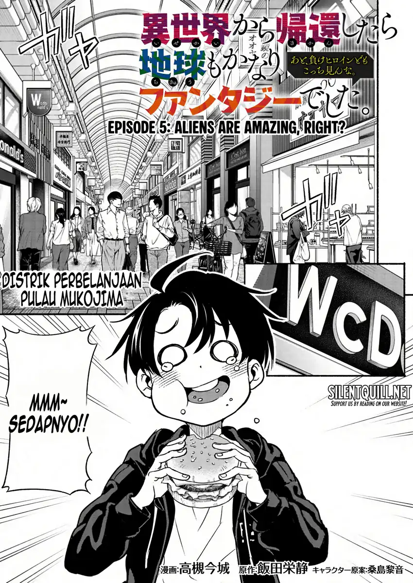 Baca Isekai kara Kikan Shitara Chikyuu mo Kanari Fantajii Deshita. Ato, Makeheroin-domo Kocchi Minna - Chapter 5 halaman 2