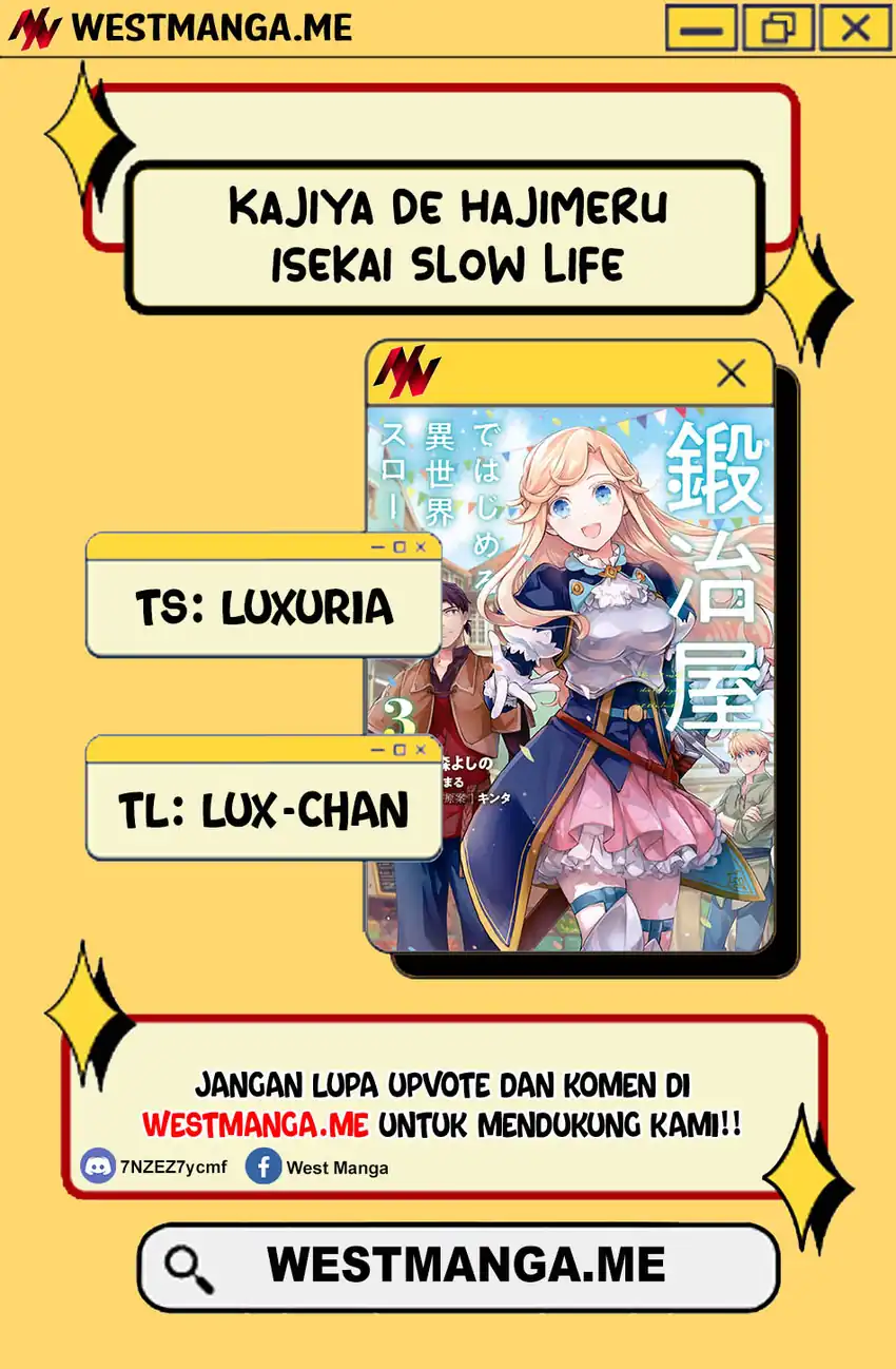Baca Kajiya de Hajimeru Isekai Slow Life - Chapter 29 halaman 1