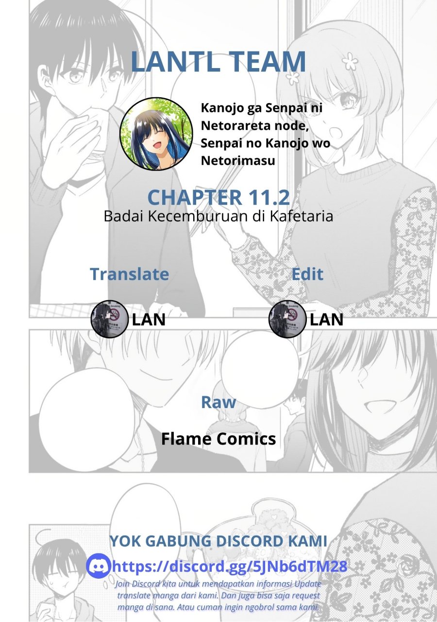 Baca Kanojo ga Senpai ni NTR-reta no de, Senpai no Kanojo wo NTR-masu - Chapter 11.2 halaman 1