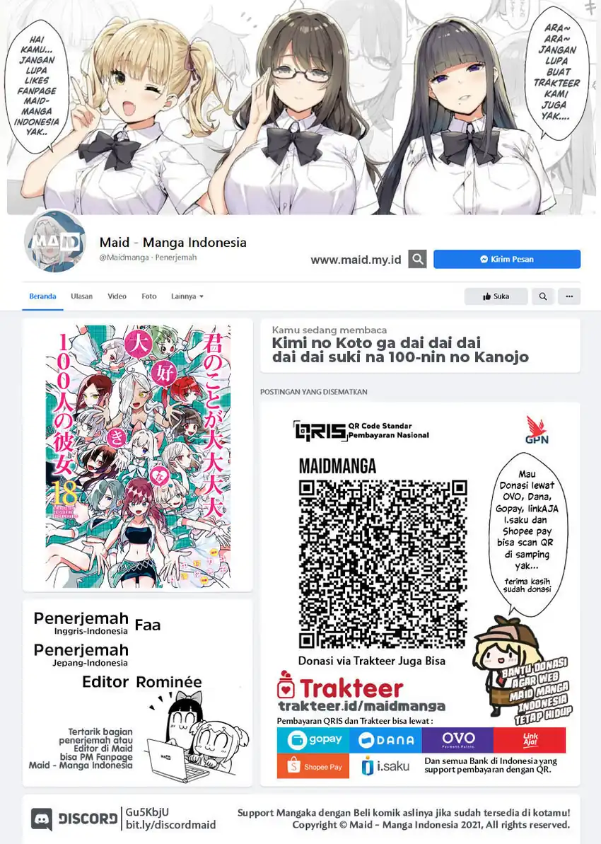 Baca Kimi no koto ga Dai Dai Dai Dai Daisuki na 100-nin no Kanojo - Chapter 134 halaman 2
