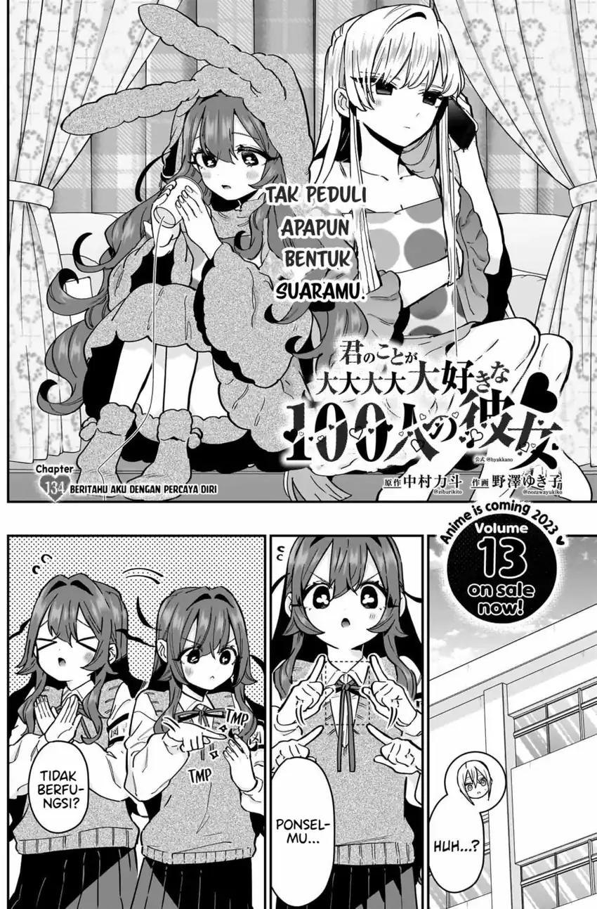 Baca Kimi no koto ga Dai Dai Dai Dai Daisuki na 100-nin no Kanojo - Chapter 134 halaman 4