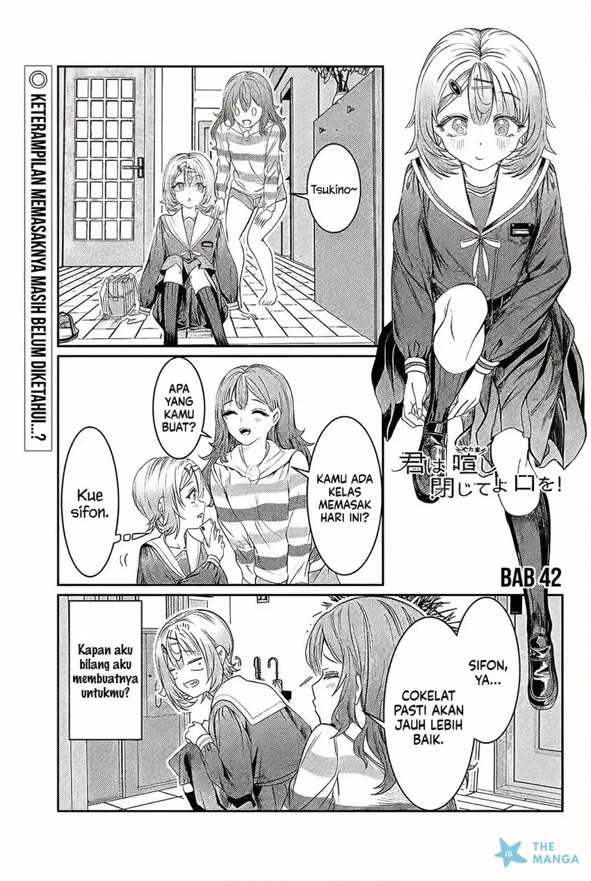 Baca Kimi wa Yakamashi Tojite yo Kuchi wo! - Chapter 42 halaman 2