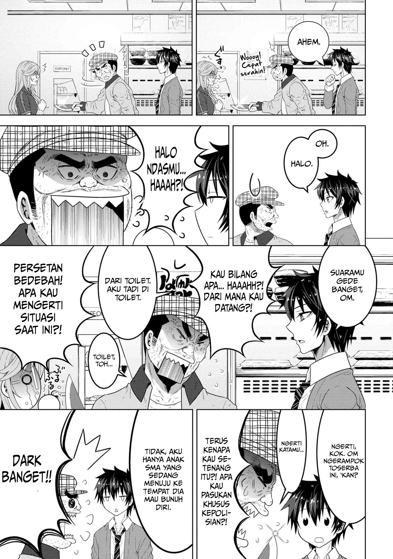 Baca Konbini Goto Kara Tasuketa Jimi Tenin ga, Onaji Kurasu no Ubude Kawaii Gyarudatta - Chapter 1 halaman 14