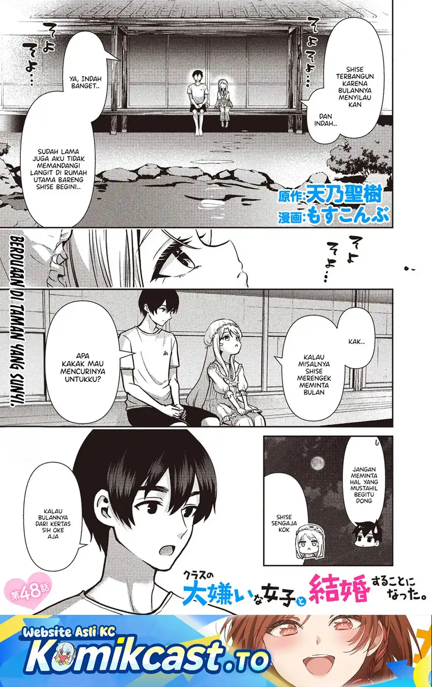 Baca Kurasu no Daikirai na Joshi to Kekkon Suru Koto ni Natta - Chapter 48 halaman 2
