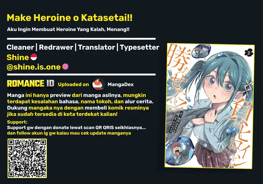 Baca Make Heroine o Katasetai!! - Chapter 18 halaman 1