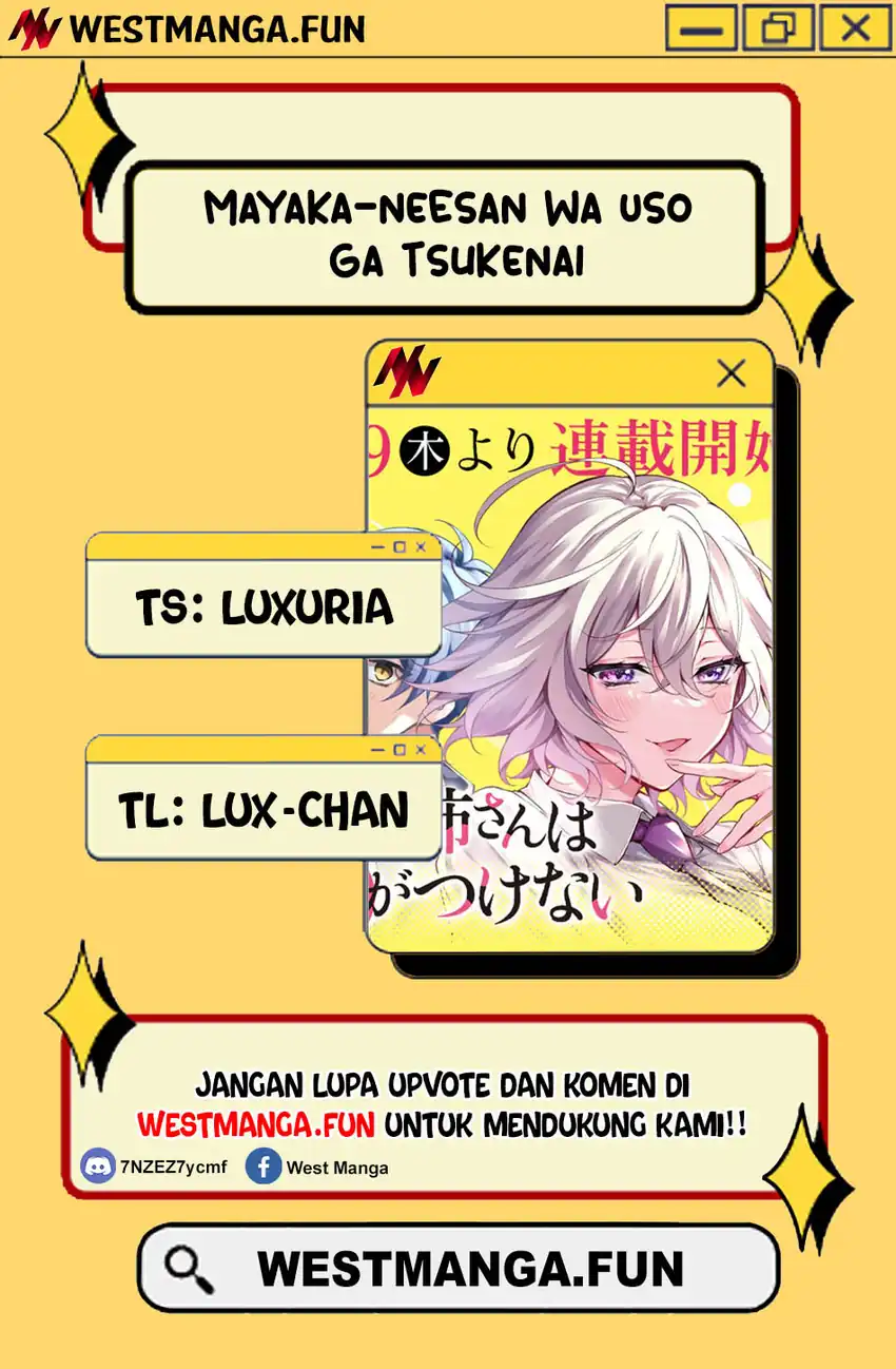 Baca Mayaka-neesan wa Uso ga Tsukenai - Chapter 7 halaman 1