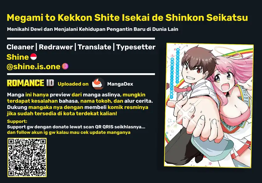 Baca Megami to Kekkon Shite Isekai de Shinkon Seikatsu - Chapter 7 halaman 1