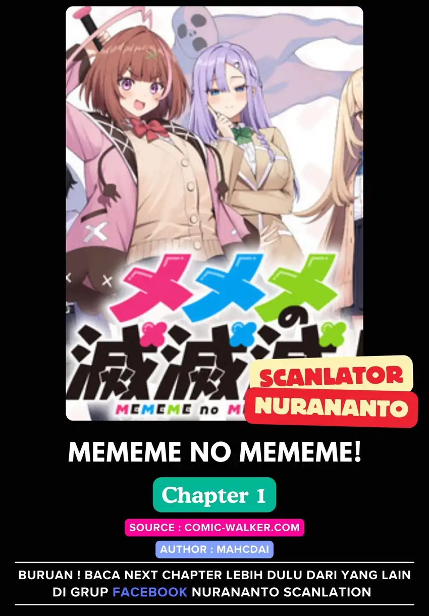 Baca Mememe no Mememe - Chapter 01 halaman 1