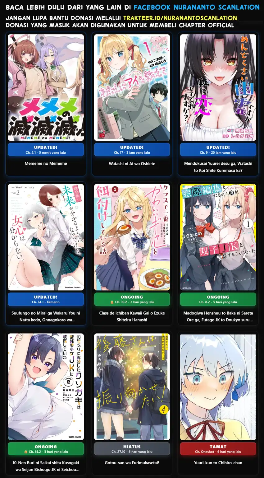 Baca Mememe no Mememe - Chapter 02.1 halaman 18