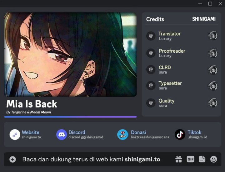 Baca Mia Has Returned - Chapter 19 halaman 1