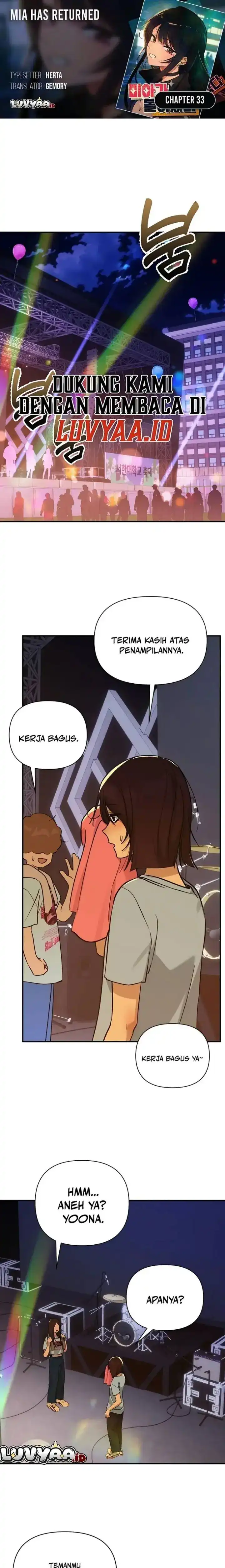 Baca Mia Has Returned - Chapter 33 halaman 1