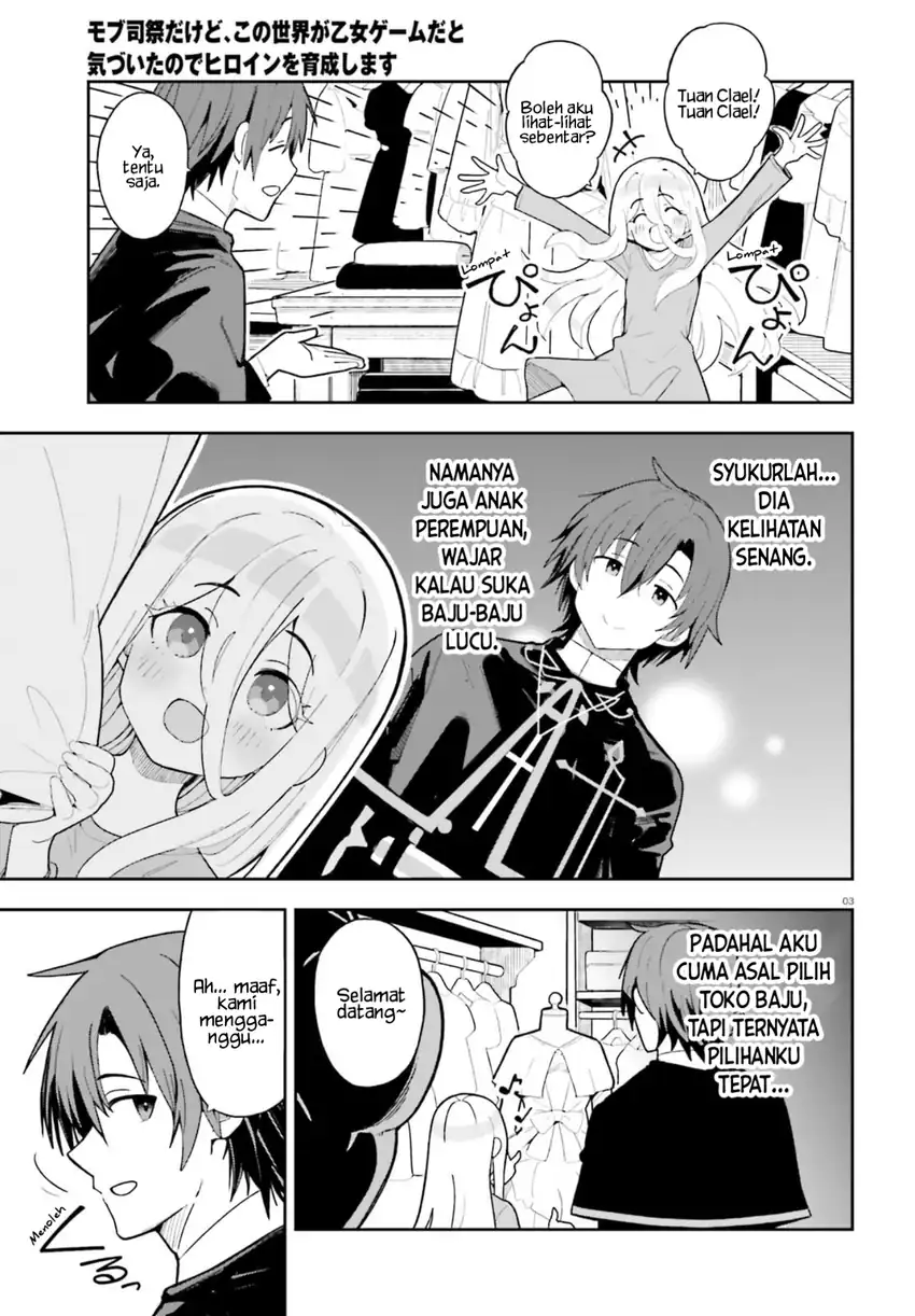 Baca Mob Shisai dakedo, Kono Sekai ga Otome Game dato Kizuita node Heroine o Ikusei Shimasu - Chapter 04 halaman 4
