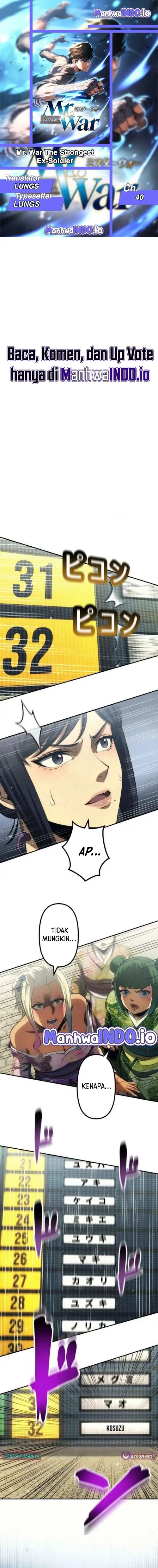 Baca Mr. War - The Strongest Ex-Soldier - Chapter 40 halaman 1