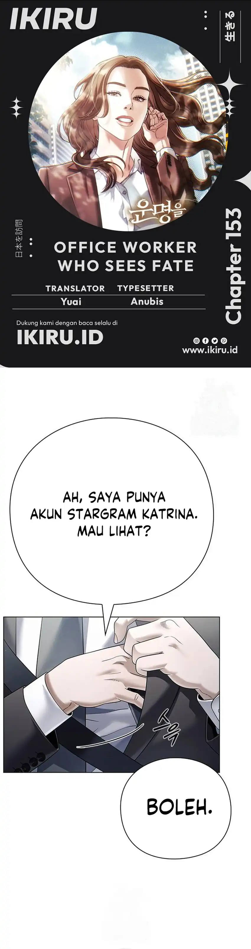 Baca Office Worker Who Sees Fate - Chapter 153 halaman 1