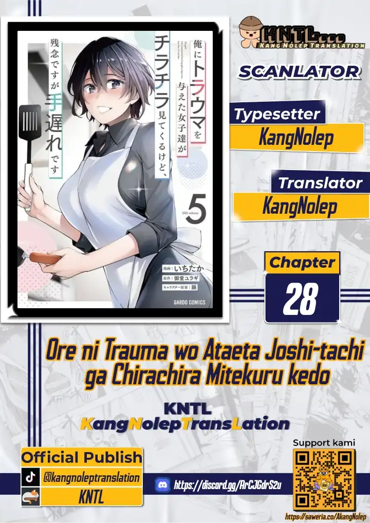 Baca Ore ni Trauma wo Ataeta Joshi-tachi ga Chirachira Mitekuru kedo, Zannen desu ga Teokure desu - Chapter 28 halaman 1