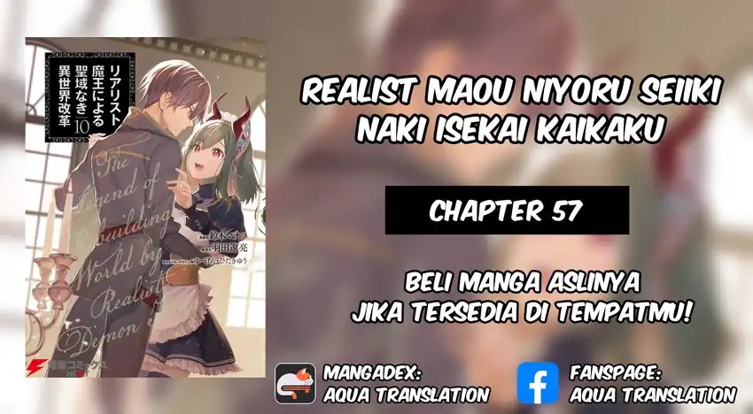 Baca Realist Maou Niyoru Seiiki Naki Isekai Kaikaku - Chapter 57 halaman 1