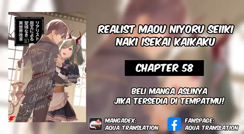 Baca Realist Maou Niyoru Seiiki Naki Isekai Kaikaku - Chapter 58 halaman 1