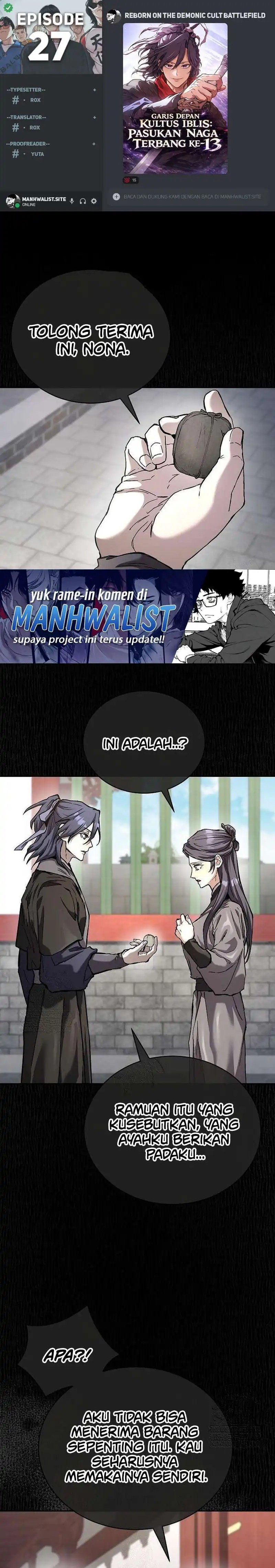 Baca Reborn on the Demonic Cult Battlefield - Chapter 27 halaman 1