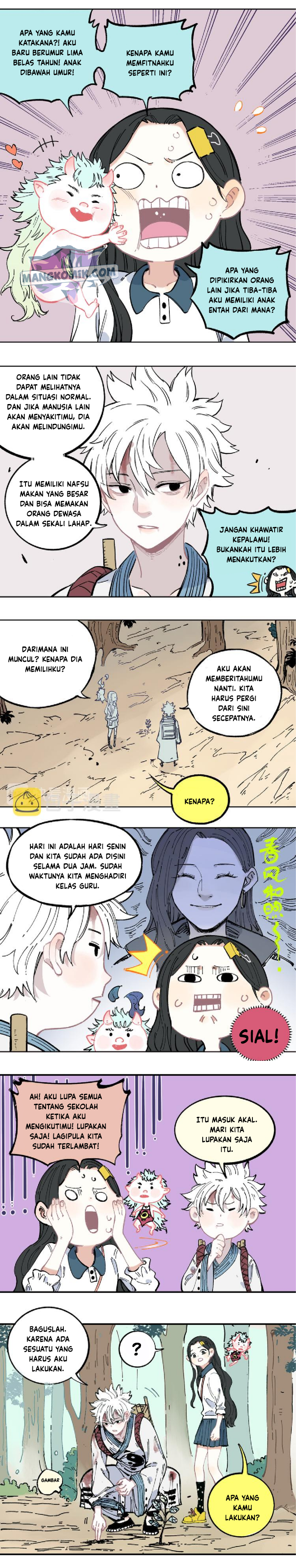 Siblings with a Mountain Man Bahasa Indonesia Chapter 45