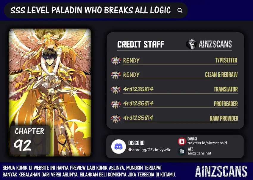 Baca SSS-Level Paladin Who Breaks All Logic - Chapter 92 halaman 1