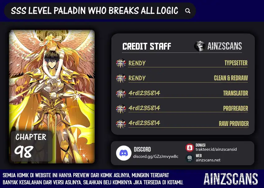 Baca SSS-Level Paladin Who Breaks All Logic - Chapter 98 halaman 1