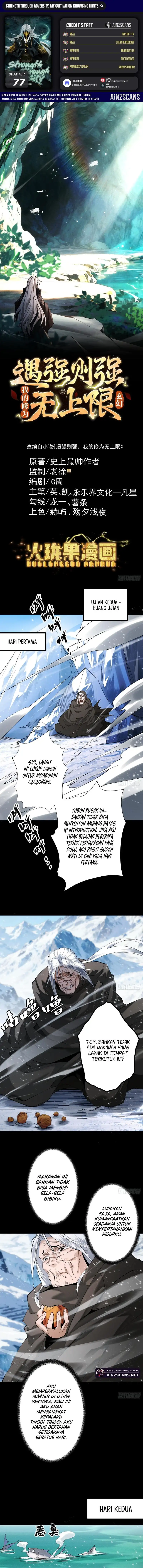 Baca Strength Through Adversity, My Cultivation Knows No Limits Chapter 77 - Halaman 1 Baca Strength Through Adversity, My Cultivation Knows No Limits - Chapter 77 halaman 1