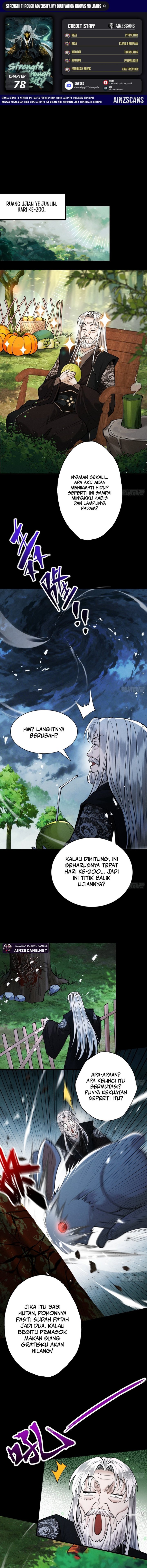 Baca Strength Through Adversity, My Cultivation Knows No Limits Chapter 78 - Halaman 1 Baca Strength Through Adversity, My Cultivation Knows No Limits - Chapter 78 halaman 1