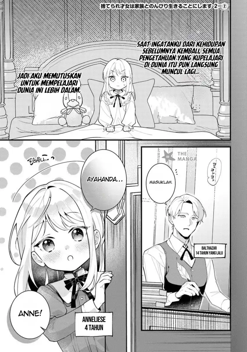 Baca Suterare Saijo Wa Kazoku To Nonbiri Ikiru Koto Ni Shimasu - Chapter 02.2 halaman 2