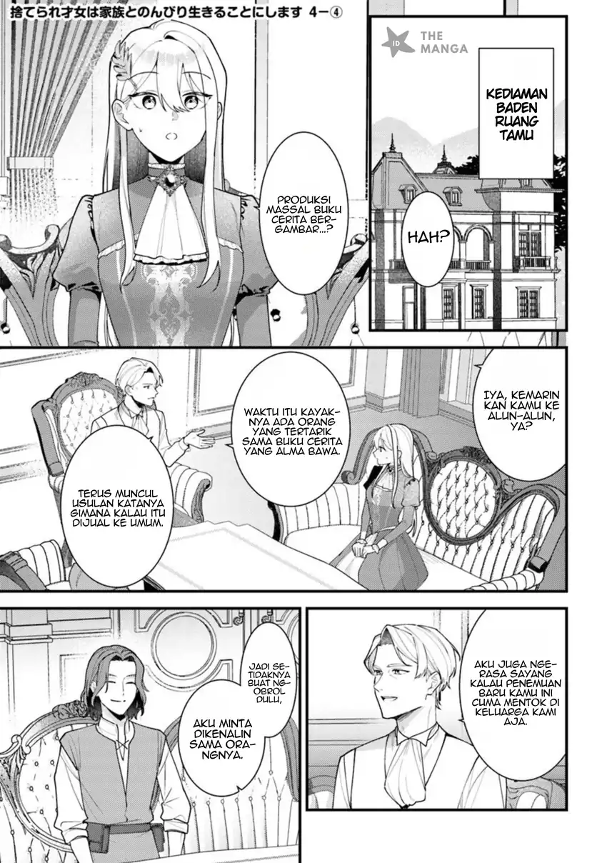 Baca Suterare Saijo Wa Kazoku To Nonbiri Ikiru Koto Ni Shimasu - Chapter 04.4 halaman 2