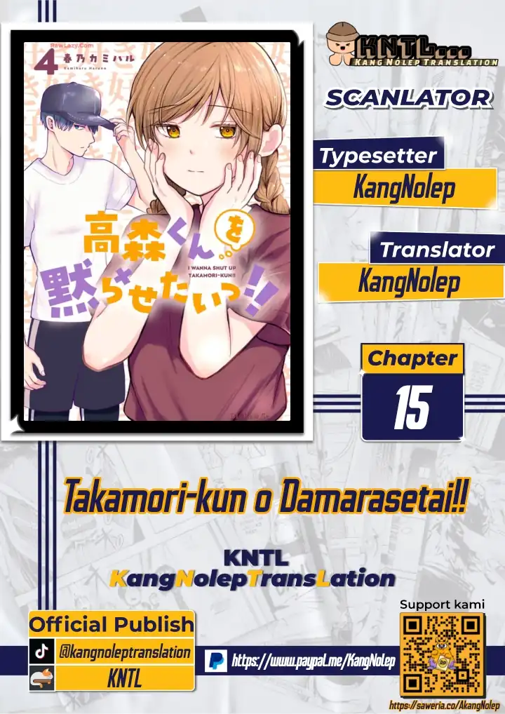 Baca Takamori-kun wo Damarasetai!! - Chapter 15 halaman 1