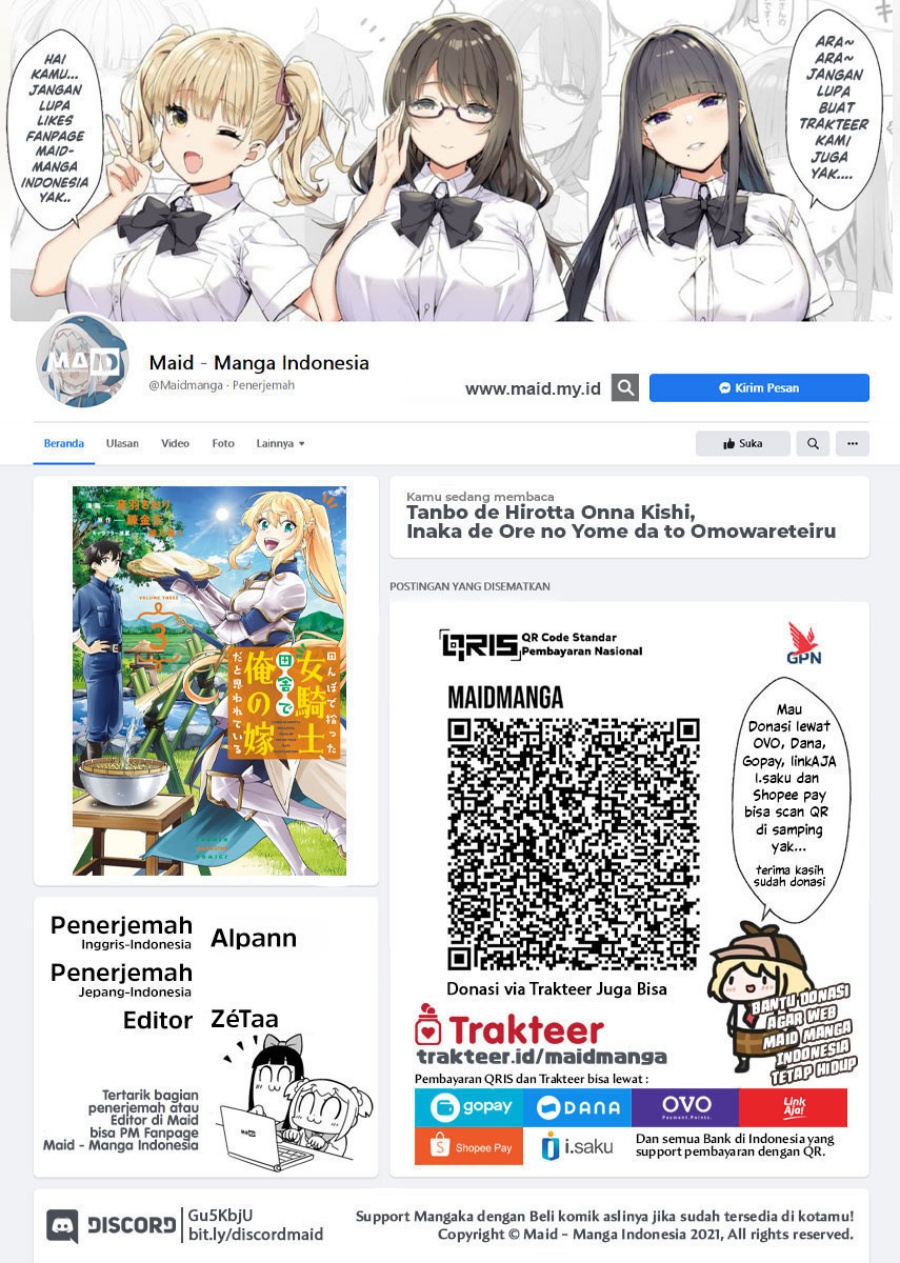 Baca Tanbo de Hirotta Onna Kishi, Inaka de Ore no Yome da to Omowareteiru - Chapter 37 halaman 2