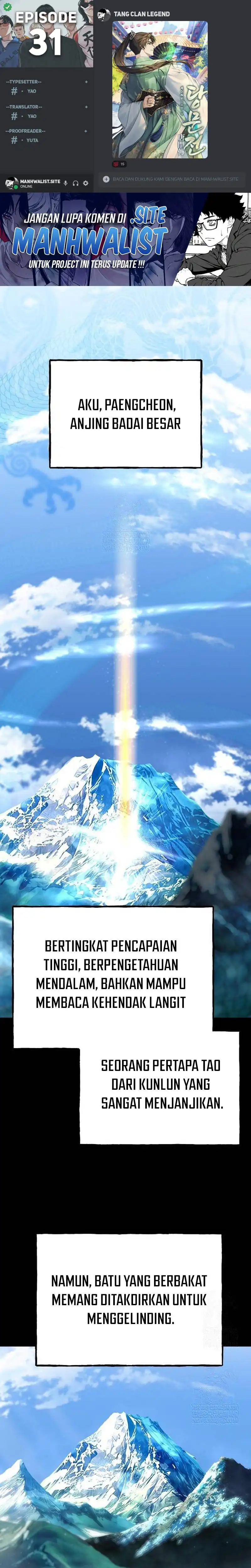 Baca Tang Clan Legend - Chapter 31 halaman 1